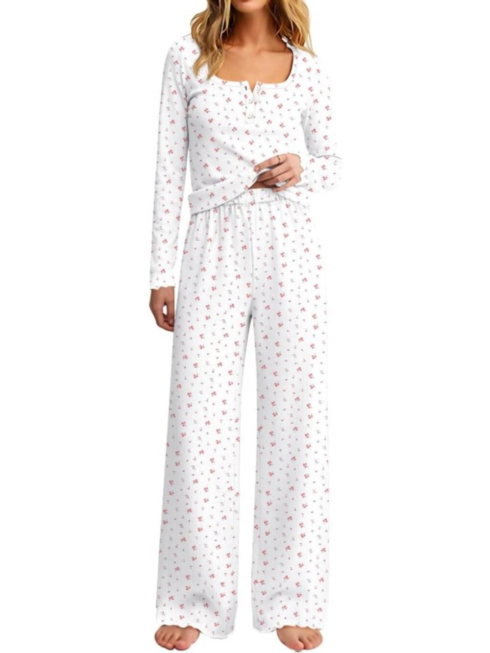 Cozy Long Sleeve Women's Pajama Set - Cute Fall Sleepwear & Lounge Outfit